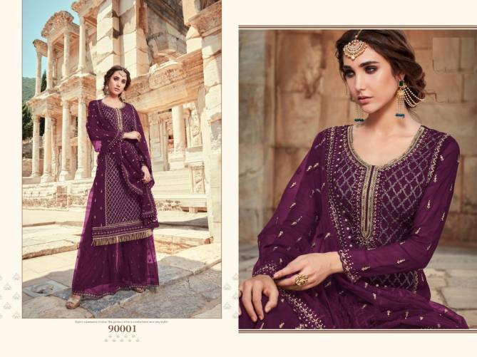 Super Hit 90001 Colors Faux Georgette Heavy Embroidery Latest Fancy  Designer Wedding Wear Salwar Kameez